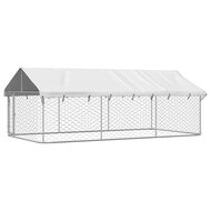 Hondenkennel voor buiten met dak 400x200x150 cm 2