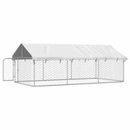 Hondenkennel voor buiten met dak 400x200x150 cm 5