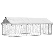 Hondenkennel voor buiten met dak 400x200x150 cm 7