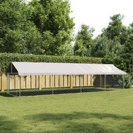 Hondenkennel voor buiten met dak 600x200x150 cm 1