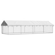 Hondenkennel voor buiten met dak 600x200x150 cm 2