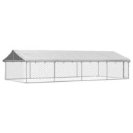 Hondenkennel voor buiten met dak 600x300x150 cm 7