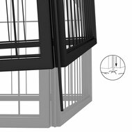 Hondenkennel 4 panelen 50 x 100 cm gepoedercoat staal zwart 5