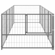 Hondenkennel 4 m&sup2; staal zilverkleurig 3