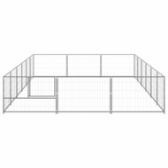 Hondenkennel 18 m&sup2; staal zilverkleurig 3