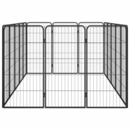 Hondenkennel 16 panelen 50 x 100 cm gepoedercoat staal zwart 4