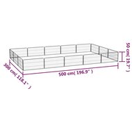 Hondenkennel 16 panelen 100x50 cm gepoedercoat staal zwart 7