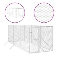 Hondenkennel voor buiten 2x6x2 m gegalvaniseerd staal zilver 2