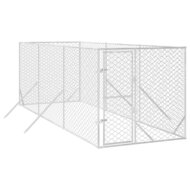 Hondenkennel voor buiten 2x6x2 m gegalvaniseerd staal zilver 3