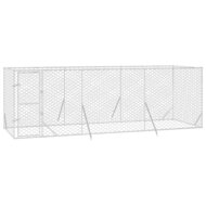 Hondenkennel voor buiten 6x2x2 m gegalvaniseerd staal zilver 3