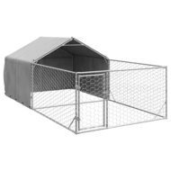 Hondenkennel met ren 5x2x1,5 m gegalvaniseerd staal 2