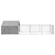 Hondenkennel met ren 7x2x1,5 m gegalvaniseerd staal 4