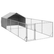 Hondenkennel met ren 6x2x1,5 m gegalvaniseerd staal 2