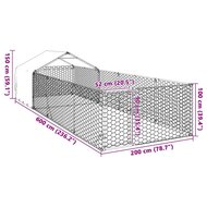 Hondenkennel met ren 6x2x1,5 m gegalvaniseerd staal 8