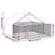 Hondenkennel met ren 3x3x1,9 m gegalvaniseerd staal 8