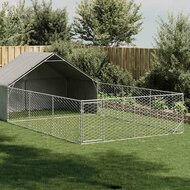 Hondenkennel met ren 7x3x1,9 m gegalvaniseerd staal 1