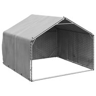 Hondenkennel buiten met deksel 2x2x1,5 m gegalvaniseerd staal 1