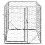 Hondenkennel voor buiten met deur 2x1x1 m gegalvaniseerd staal 3