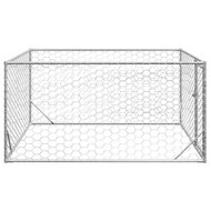 Hondenkennel voor buiten met deur 2x2x1 m gegalvaniseerd staal 4