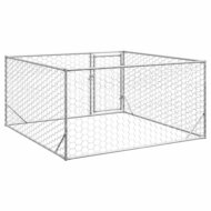 Hondenkennel voor buiten met deur 2x2x1 m gegalvaniseerd staal 5