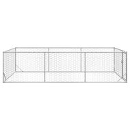 Hondenkennel voor buiten met deur 2x4x1 m gegalvaniseerd staal 4