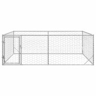 Hondenkennel voor buiten met deur 3x2x1 m gegalvaniseerd staal 3