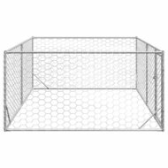 Hondenkennel voor buiten met deur 3x2x1 m gegalvaniseerd staal 4