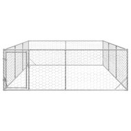 Hondenkennel voor buiten met deur 3x4x1 m gegalvaniseerd staal 3