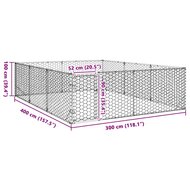 Hondenkennel voor buiten met deur 3x4x1 m gegalvaniseerd staal 8