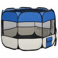 Hondenren inklapbaar met draagtas 90x90x58 cm blauw 4