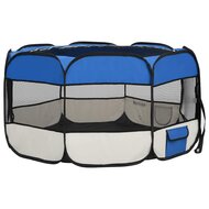 Hondenren inklapbaar met draagtas 125x125x61 cm blauw 5