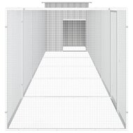 Kippenhok 600x91x100 cm gegalvaniseerd staal grijs 4