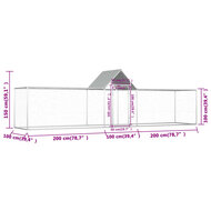 Kippenren 5x1x1,5 m gegalvaniseerd staal 6