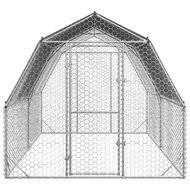 Kippenren met dak 2,5x4x2,25 m gegalvaniseerd staal 3