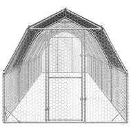 Kippenren met dak 2,5x10x2,25 m gegalvaniseerd staal 3