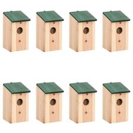 Vogelhuisjes 8 st 12x12x22 cm hout 1