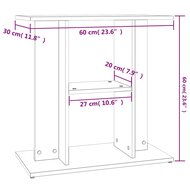 Aquariumstandaard 60x30x60 cm bewerkt hout wit 8