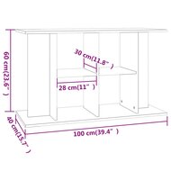 Aquariumstandaard 100x40x60 cm bewerkt hout hoogglans wit 8