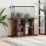 Aquariumstandaard 100x40x60 cm bewerkt hout gerookt eikenkleur 1