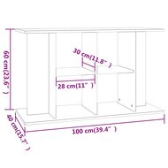 Aquariumstandaard 100x40x60 cm bewerkt hout bruin eikenkleur 8