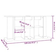 Aquariumstandaard 120x40x60 cm bewerkt hout wit 8