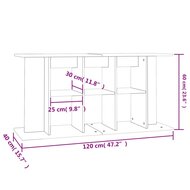 Aquariumstandaard 120x40x60 cm bewerkt hout hoogglans wit 8