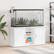 Aquariumstandaard 121x41x58 cm bewerkt hout hoogglans wit 1