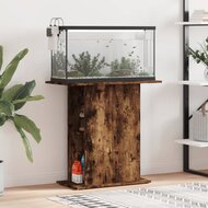 Aquariumstandaard 75x36x72,5 cm bewerkt hout gerookt eiken 1