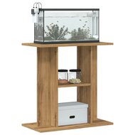 Aquariumstandaard 60x30x60cm bewerkt hout artisanaal eikenkleur 3