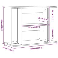 Aquariumstandaard 80x35x60 cm bewerkt hout oud houtkleurig 9