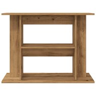 Aquariumstandaard 80x35x60cm bewerkt hout artisanaal eikenkleur 4