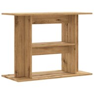 Aquariumstandaard 80x35x60cm bewerkt hout artisanaal eikenkleur 6