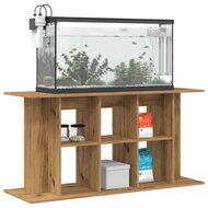 Aquariumstandaard 120x40x60 cm bewerkt hout artisanaal eiken 3