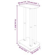 Luidsprekerstandaards 2 st 3 pijlers gehard glas zilverkleurig 8